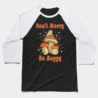 Vintage Cute Frog Retro Mushroom Types of Frogs Cottagecore Frog Lover Baseball T-Shirt